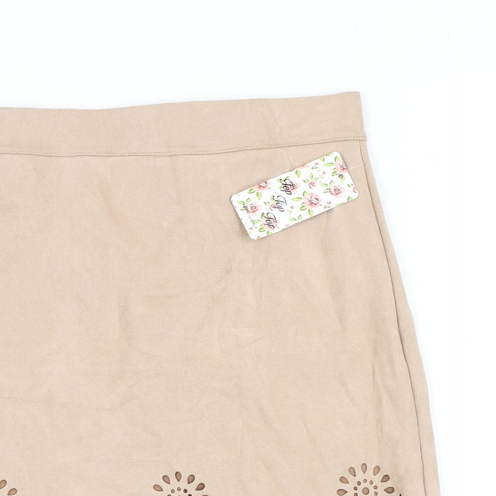 Top Top Top Womens Pink Geometric Polyester A-Line Skirt Size 26 in Zip