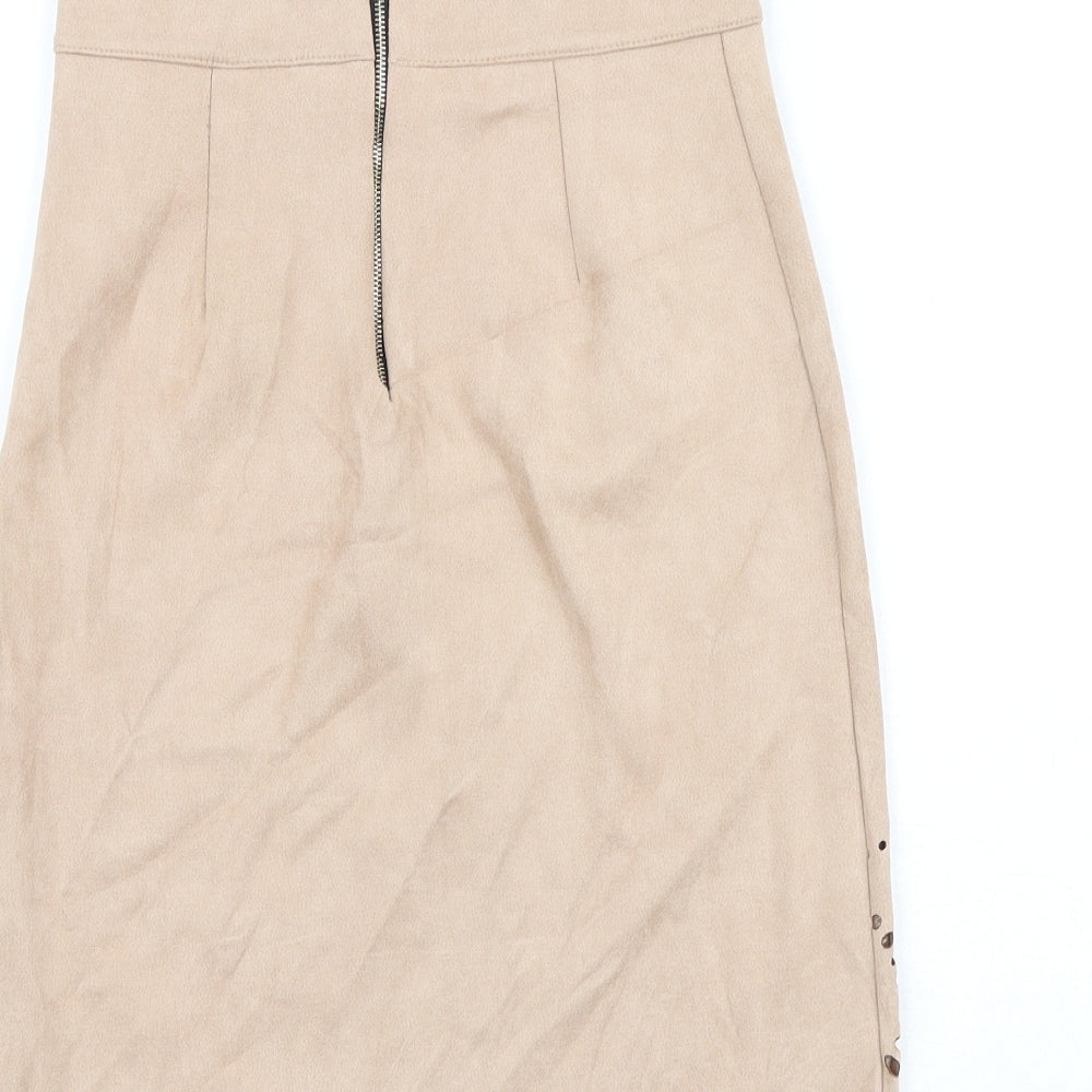 Top Top Top Womens Pink Geometric Polyester A-Line Skirt Size 26 in Zip