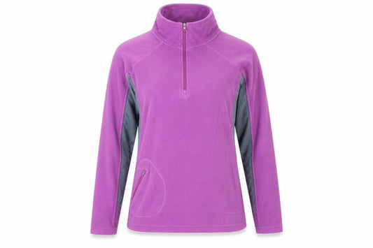 Technicals Womens Purple Colourblock Polyester Pullover Sweatshirt Size 10 Zip
