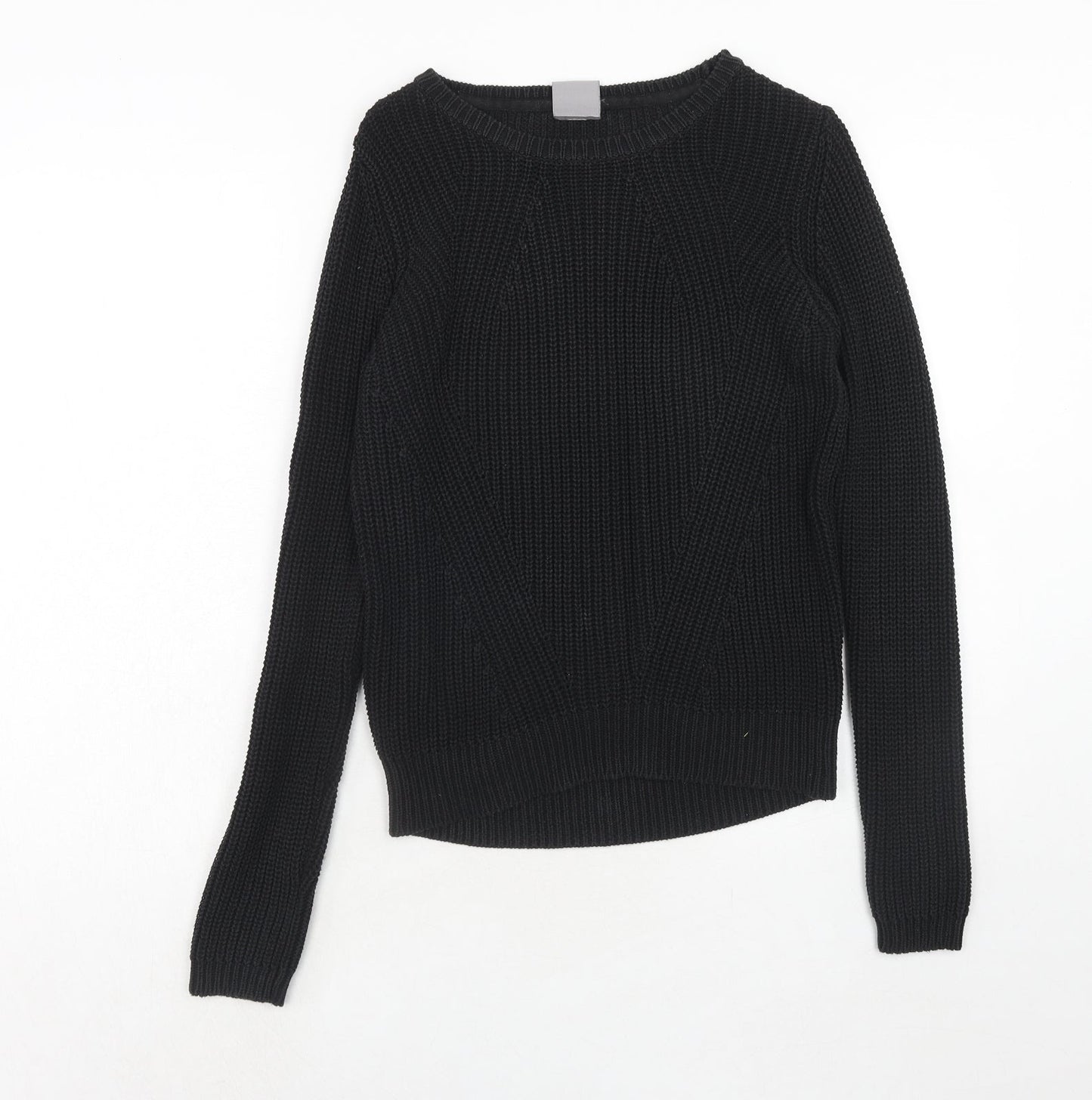 Vera Moda Womens Black Round Neck Acrylic Pullover Jumper Size S