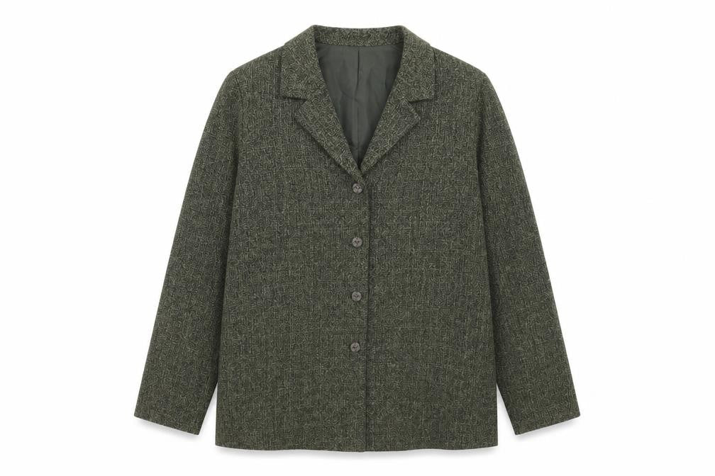 EWM Womens Green Polyester Jacket Blazer Size 18