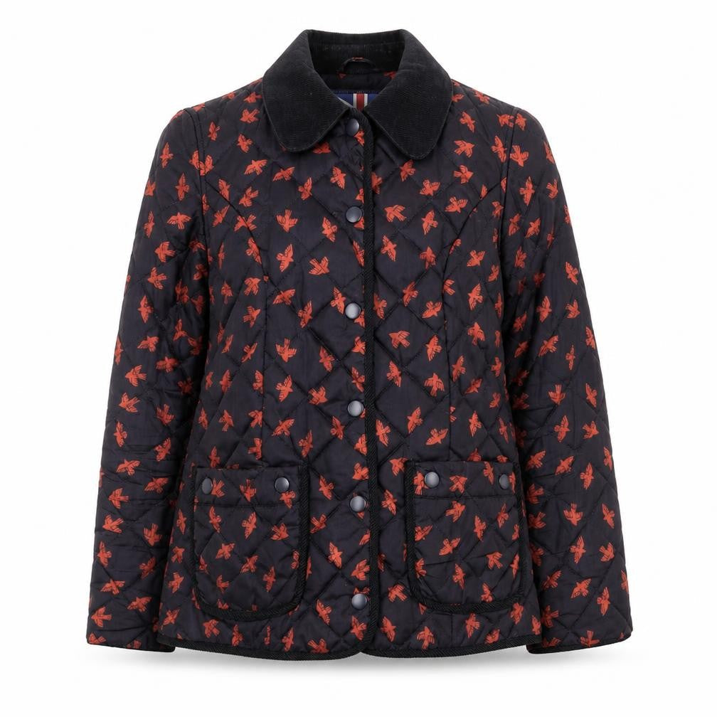 Next Womens Black Geometric Jacket Size 10 Button