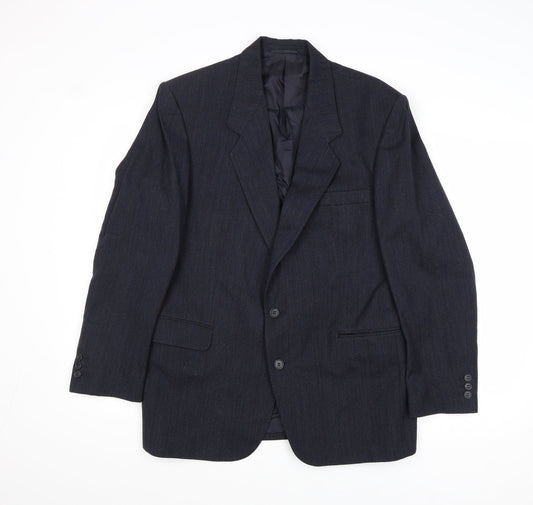 Anthony Loretto Mens Blue Wool Jacket Suit Jacket Size 40 Regular