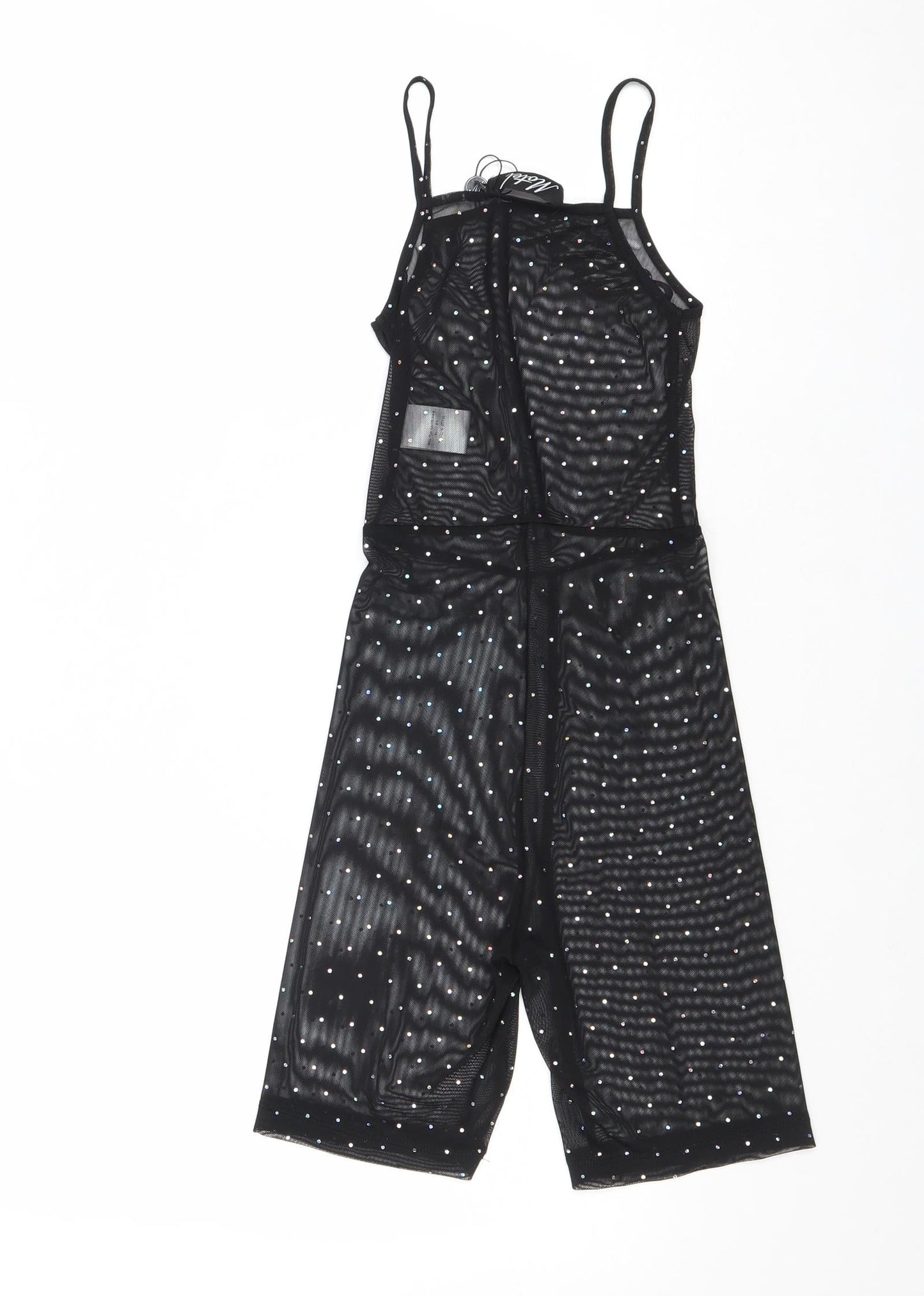 Motel Womens Black Polyester Jumpsuit One-Piece Size XS Pullover