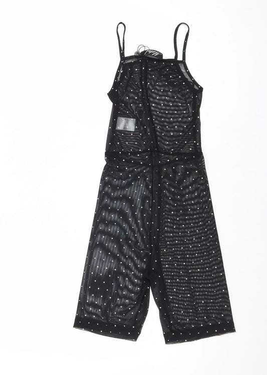 Motel Womens Black Polyester Jumpsuit One-Piece Size XS Pullover