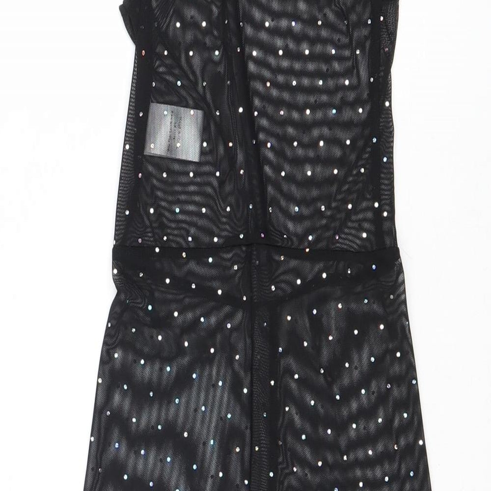 Motel Womens Black Polyester Jumpsuit One-Piece Size XS Pullover