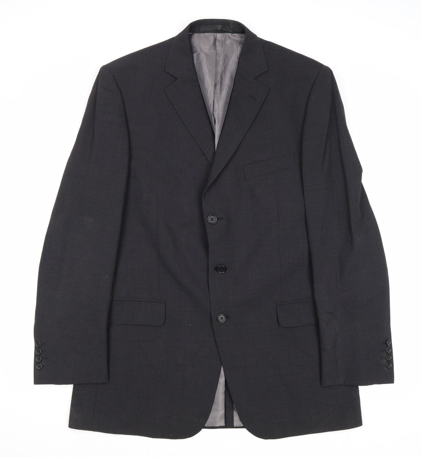 Marks and Spencer Mens Grey Polyester Jacket Suit Jacket Size 42 Regular