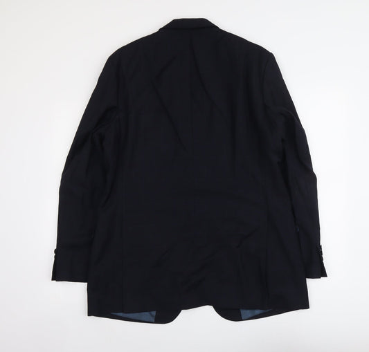 Marks and Spencer Mens Blue Wool Jacket Suit Jacket Size M Regular