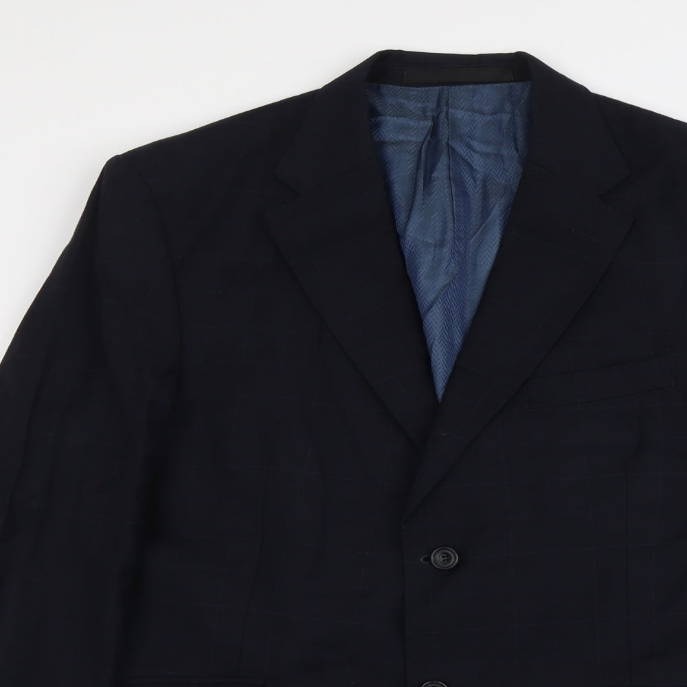 Marks and Spencer Mens Blue Wool Jacket Suit Jacket Size M Regular