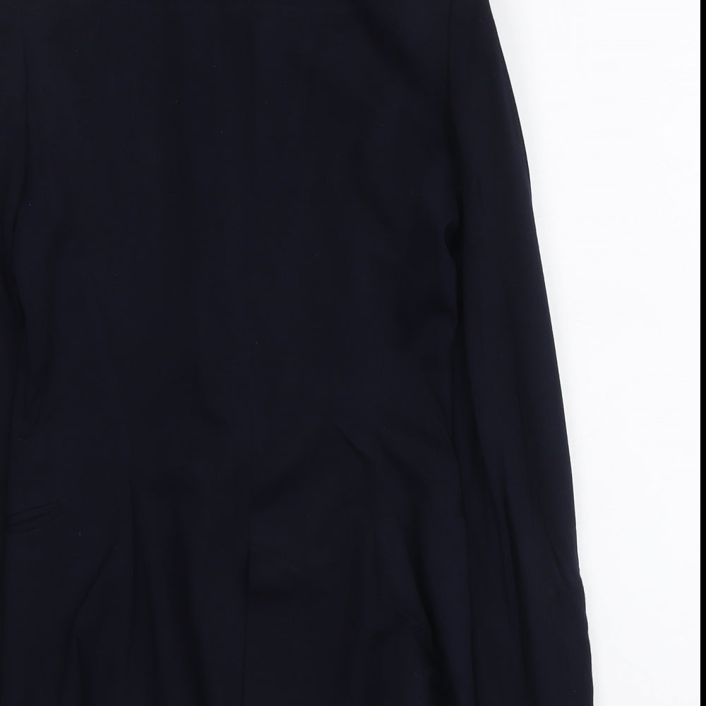 Zara Womens Blue Cotton Jacket Suit Jacket Size XS