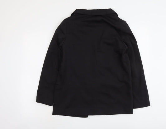 ASOS Womens Black Polyester Jacket Blazer Size 10