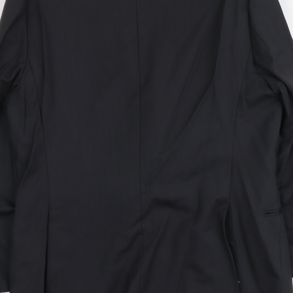 Marks and Spencer Mens Black Wool Jacket Blazer Size M Regular