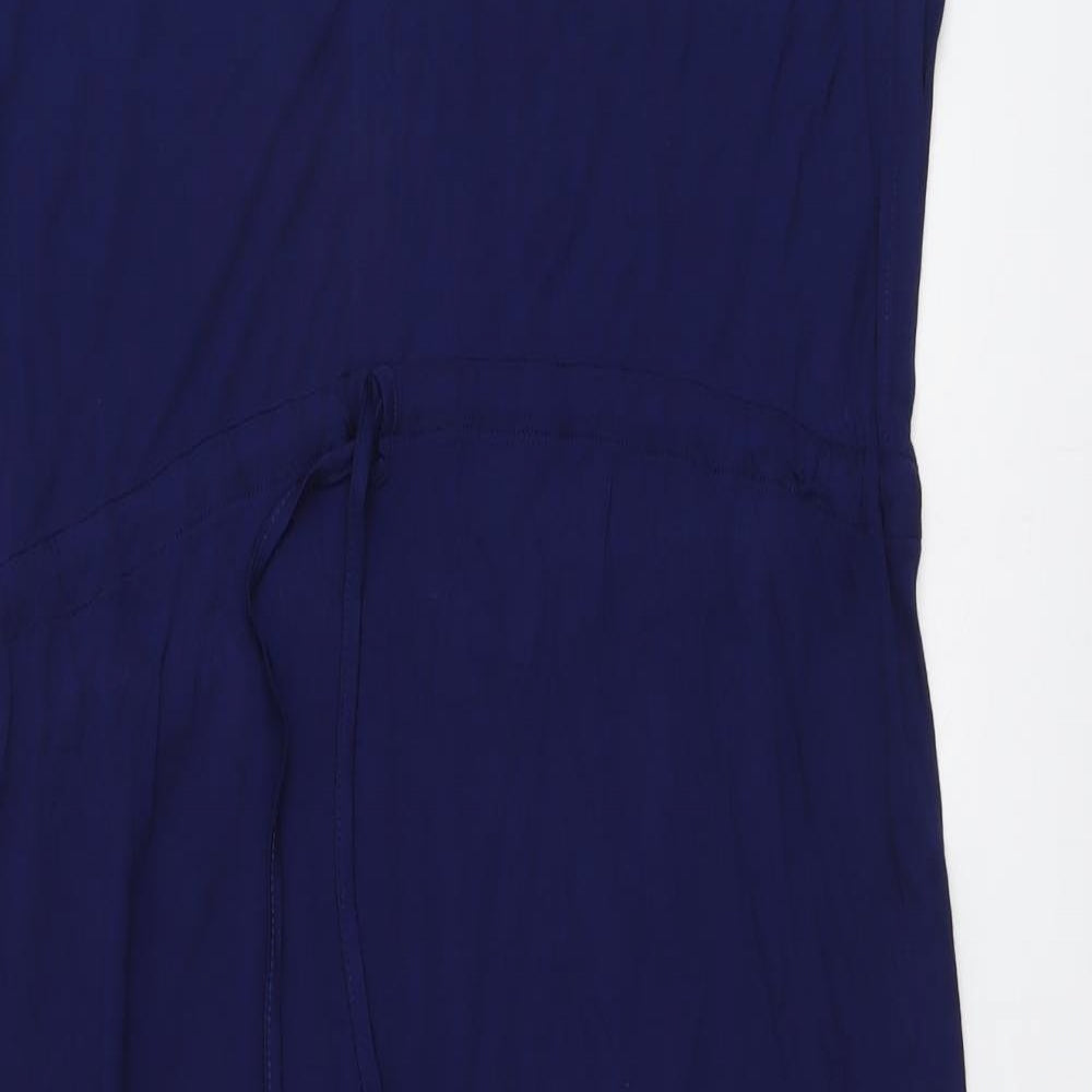 Pia Rossi Womens Blue Viscose Maxi Size M V-Neck Pullover