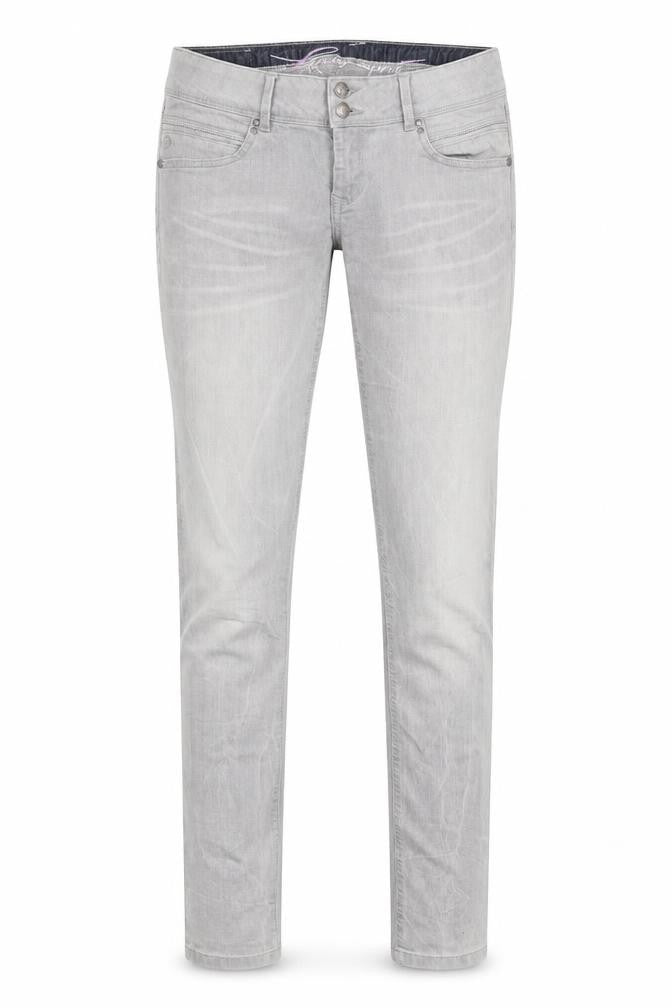 Front view of ESPRIT women’s grey cotton skinny jeans, size UK 31, in regular zip