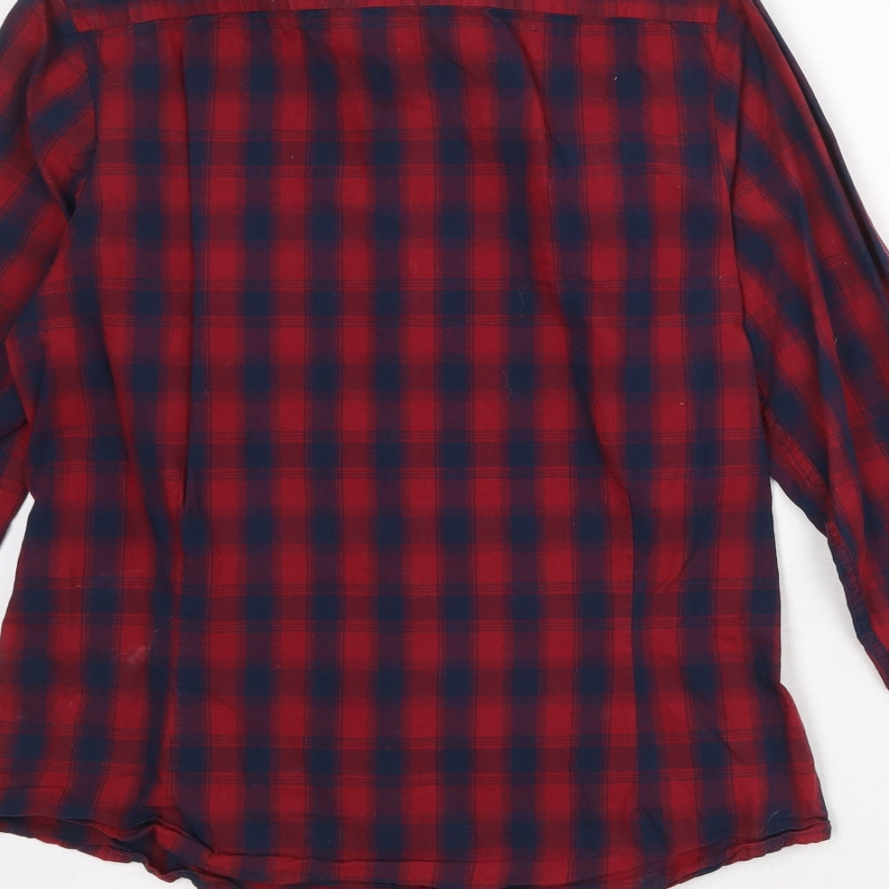 Premier Boys Red Polka Dot 100% Cotton Pullover Button-Up Size M Collared Button