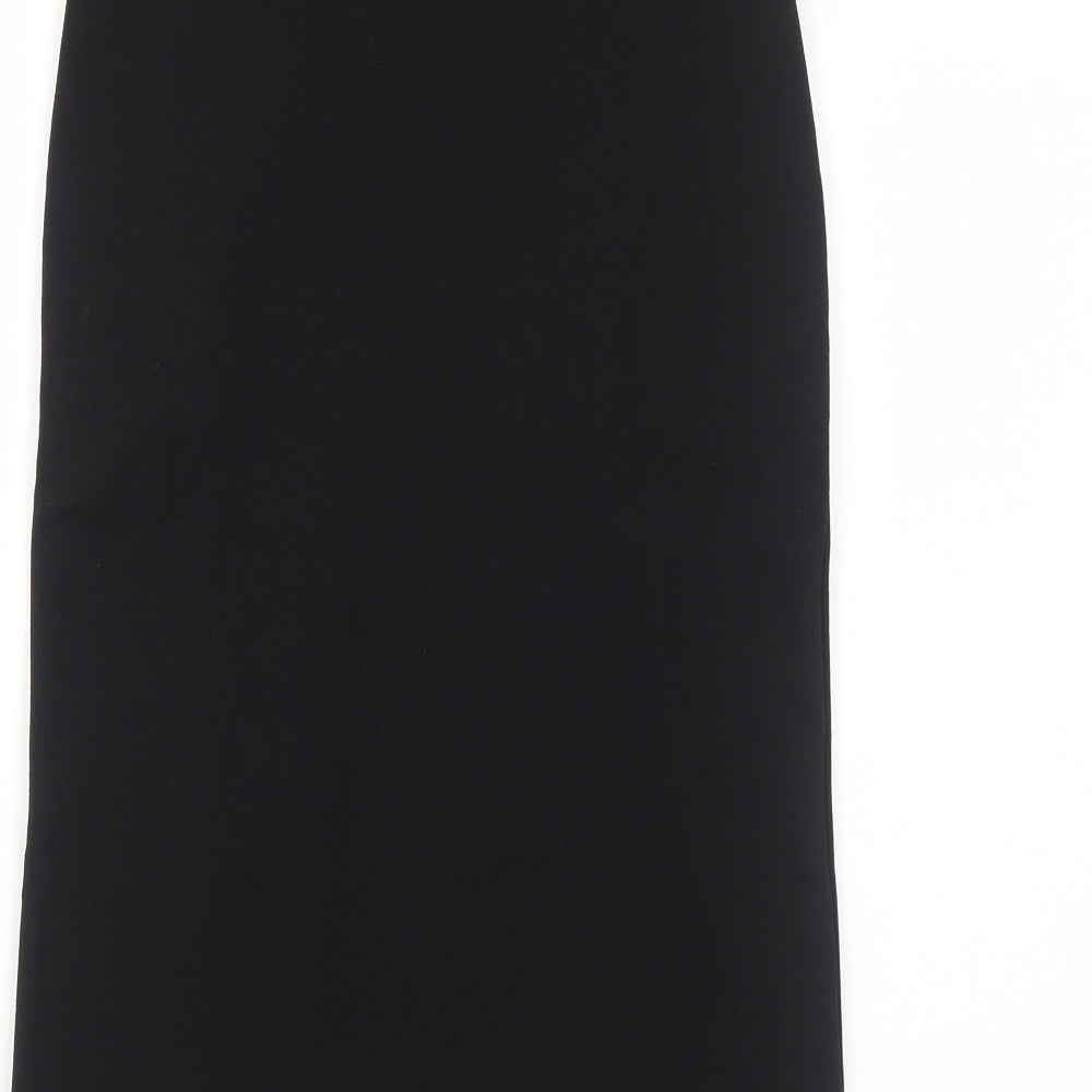 IX London Womens Black Polyester Straight & Pencil Skirt Size 10 - Lace Up Detail
