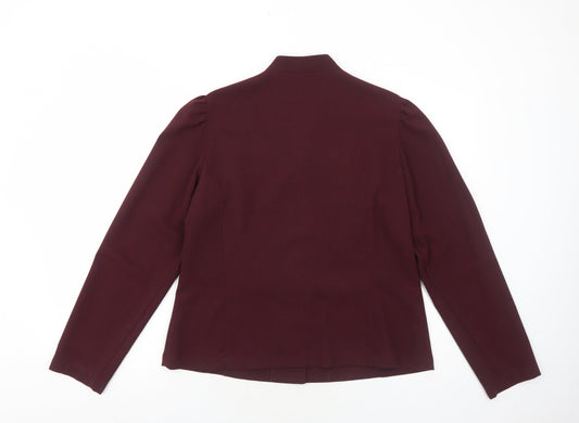 Country Casuals Womens Red Jacket Blazer Size 14 Button