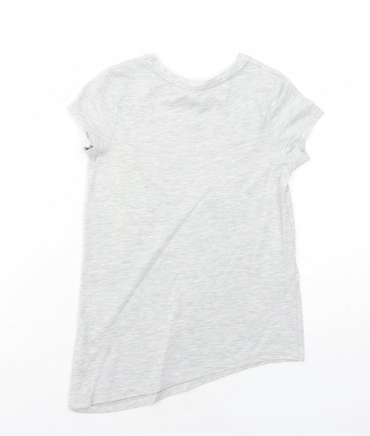 Wonder Woman Girls Grey Polyester Pullover T-Shirt Size 4-5 Years Round Neck Pullover - Heart Asymmetric