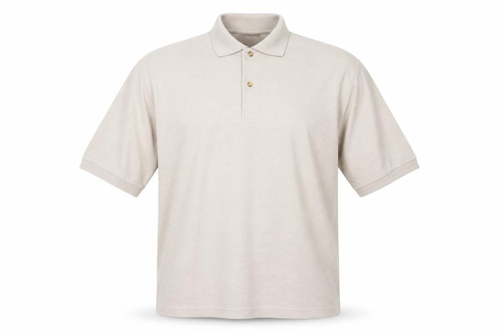 Classics Mens Beige Polyester Polo Size XL Collared Button