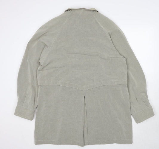Debenhams Womens Beige Overcoat Coat Size 12 Button