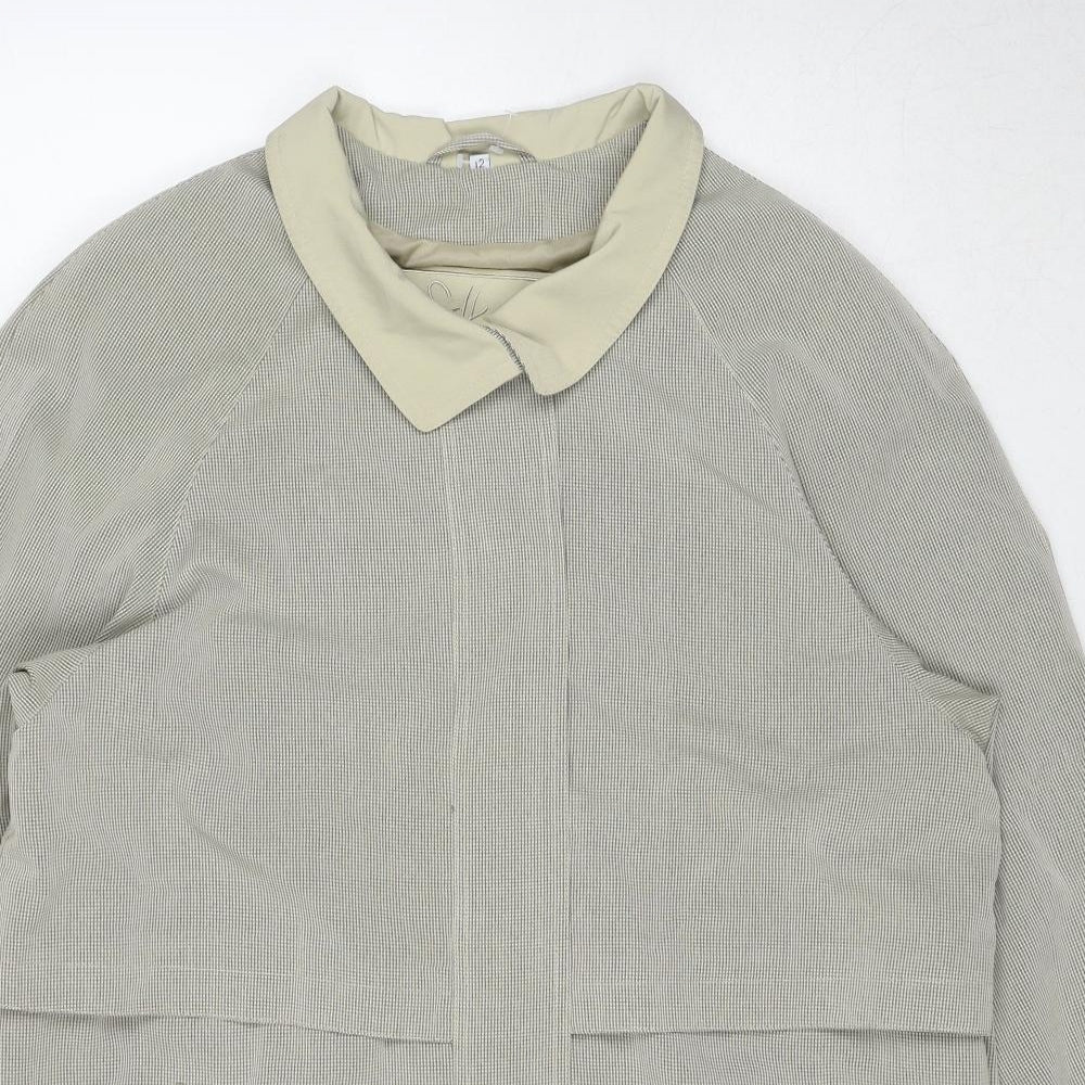 Debenhams Womens Beige Overcoat Coat Size 12 Button