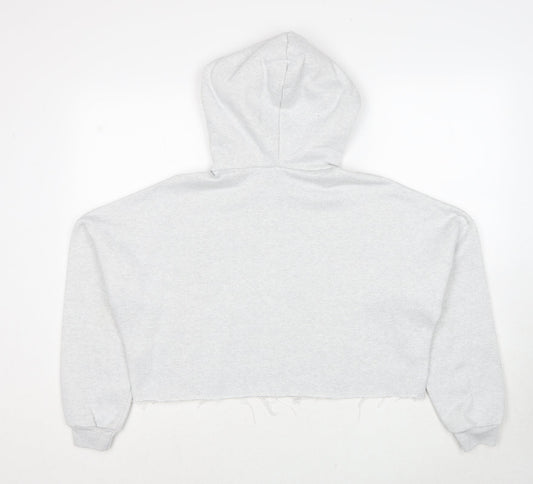 ASOS Womens Grey Polyester Pullover Hoodie Size 8 Pullover