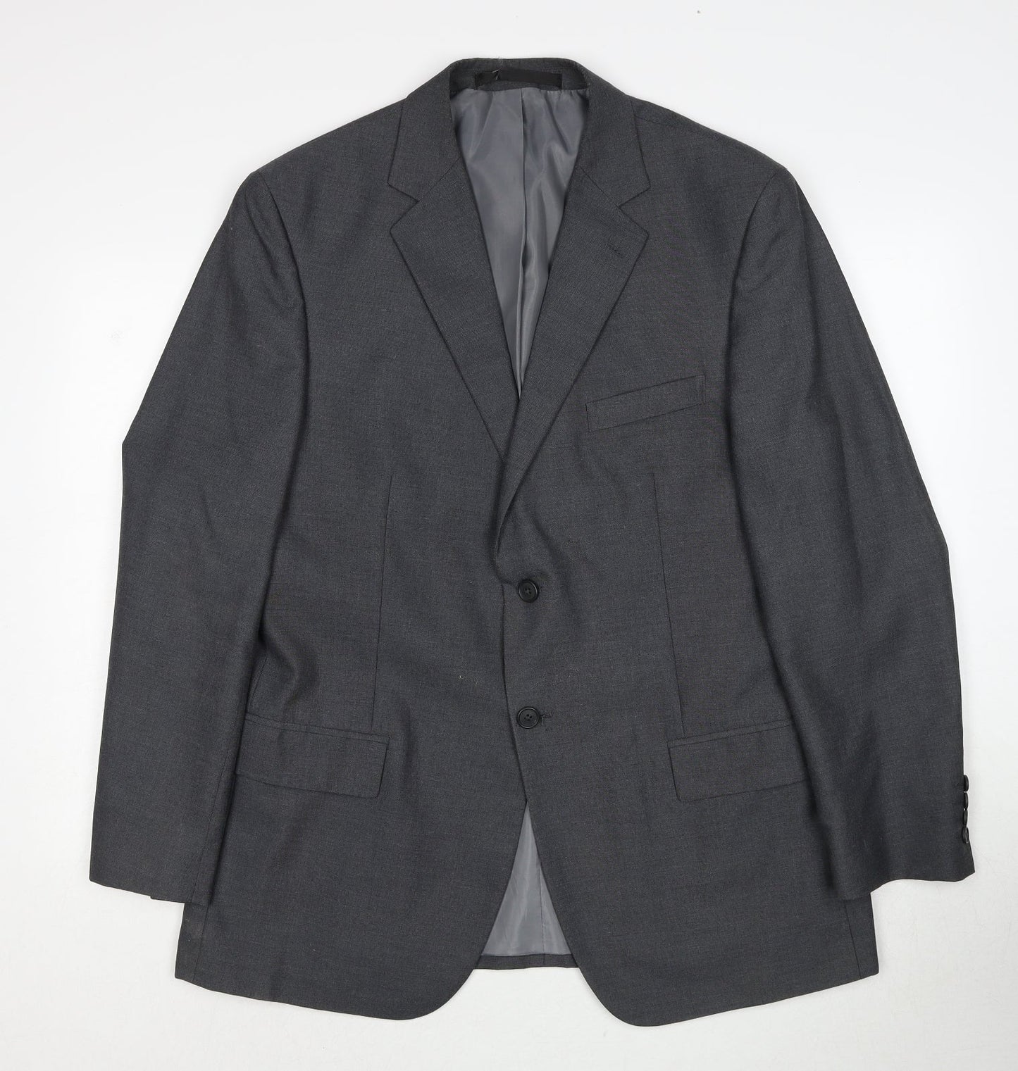 Marks and Spencer Mens Grey Polyester Jacket Suit Jacket Size 42 Regular