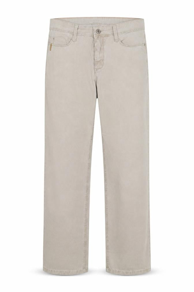 MAC Mens Beige Cotton Trousers Size 32 in Regular Zip