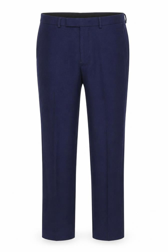 Marks and Spencer Mens Blue Viscose Dress Pants Trousers Size 34 in Slim Zip