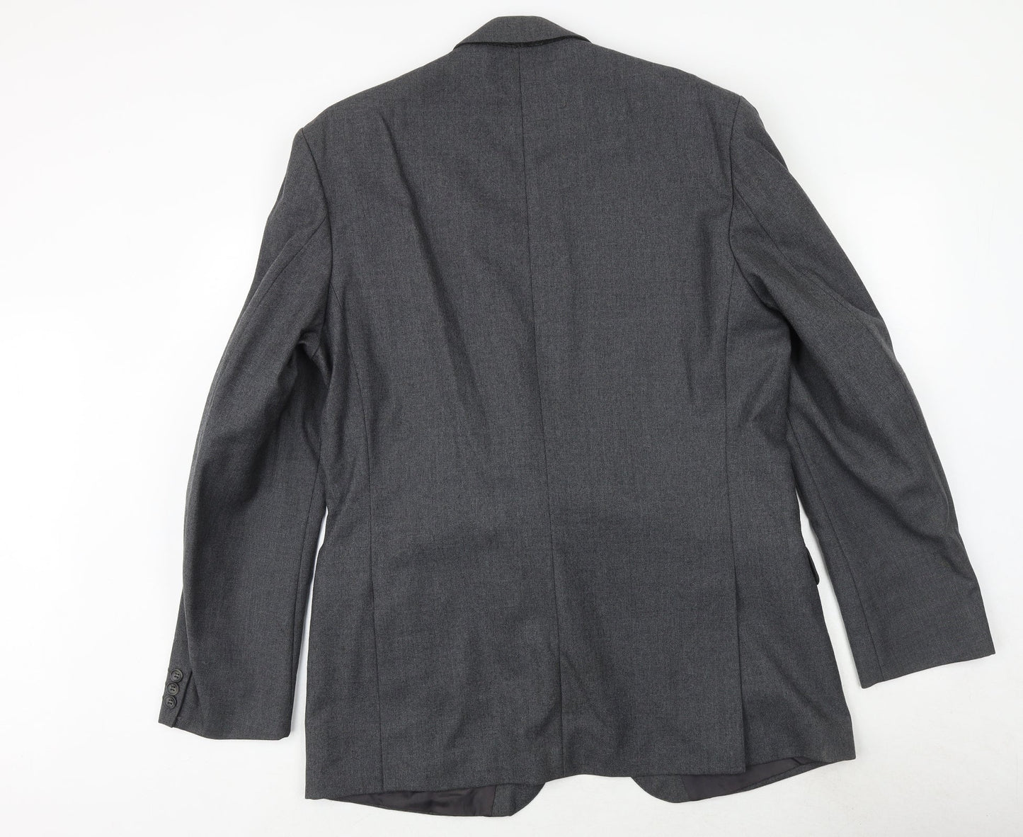 The Label Mens Grey Wool Jacket Suit Jacket Size 44 Regular