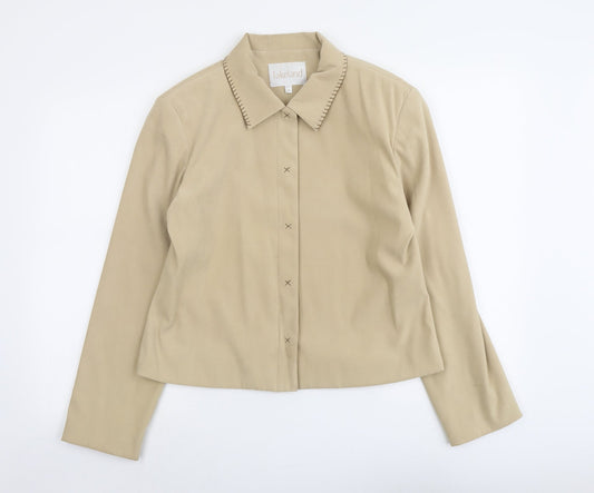 Lakeland Womens Beige Jacket Size 14 Button
