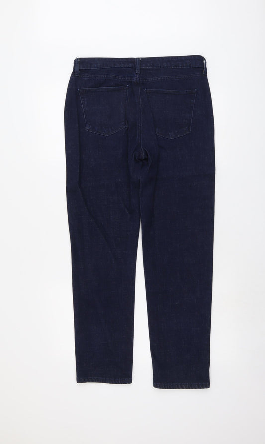 Meraki Womens Blue Cotton Straight Jeans Size 29 in L32 in Regular Button