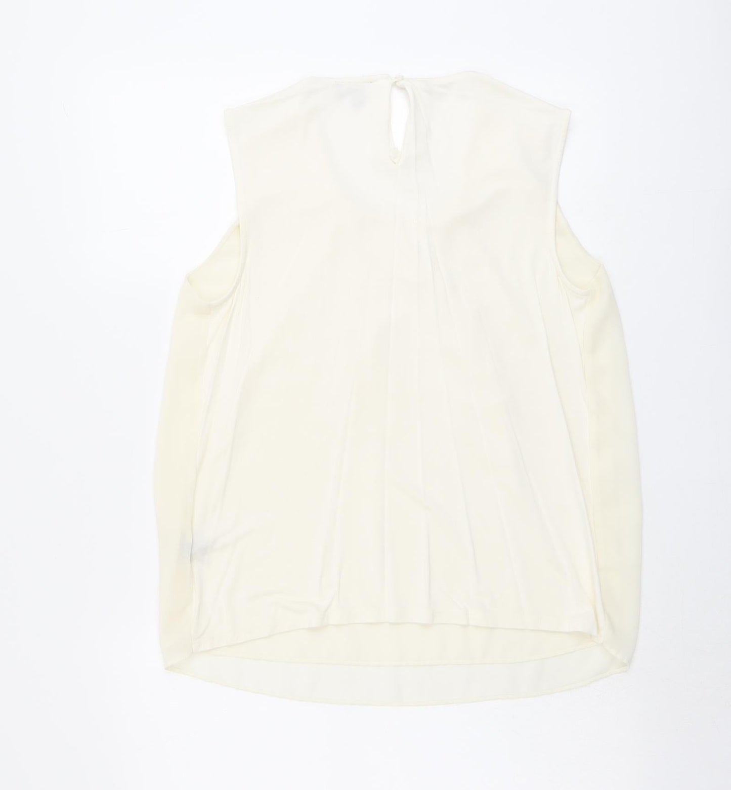 Premise Womens Ivory Viscose Basic Tank Size L Round Neck