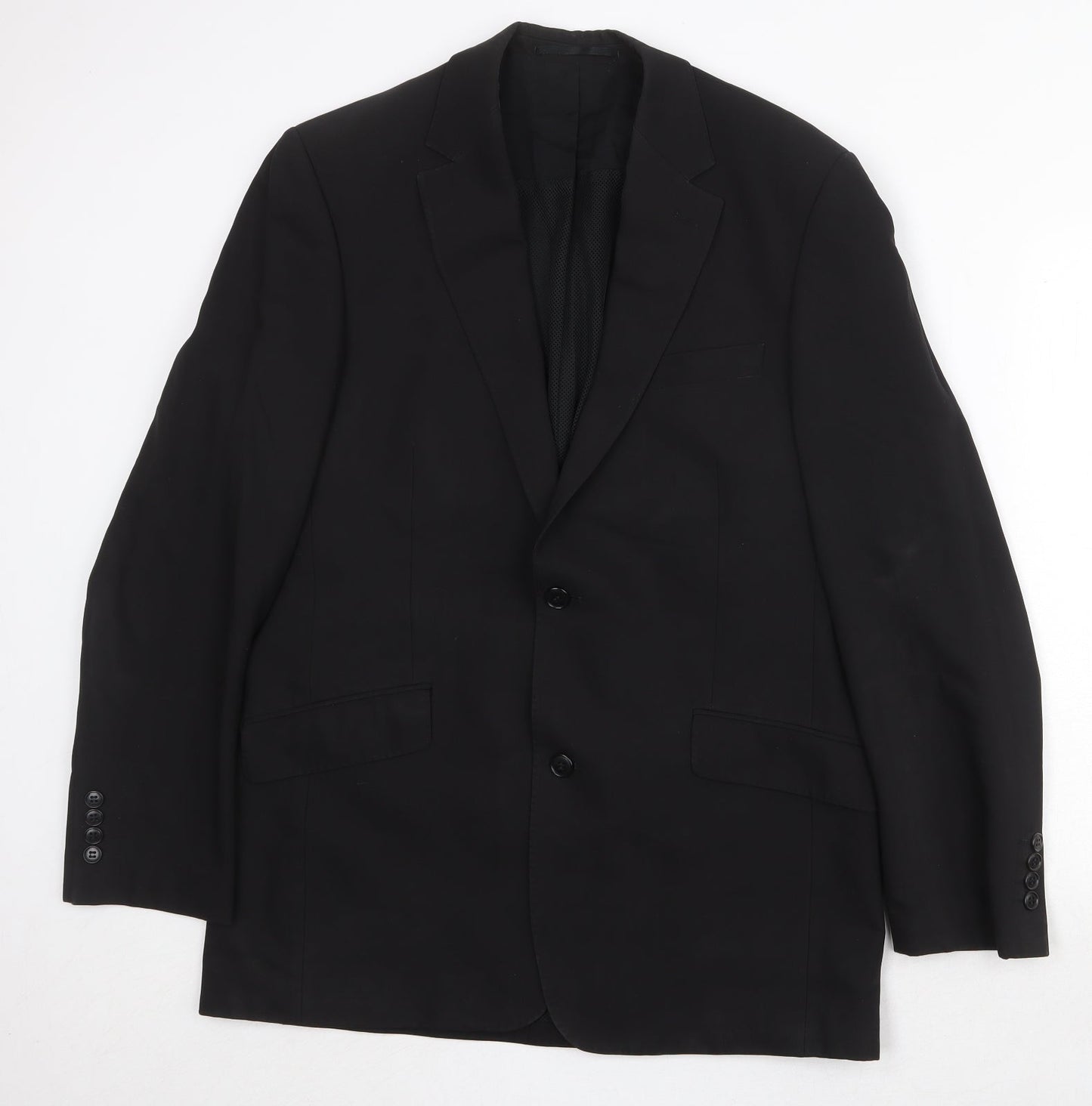 Voyager Mens Black Polyester Jacket Suit Jacket Size 40 Regular