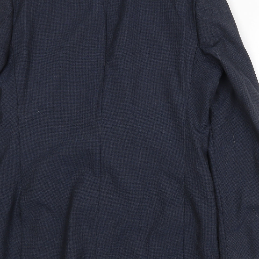 Racing Green Mens Blue Polyester Jacket Suit Jacket Size 42 Regular