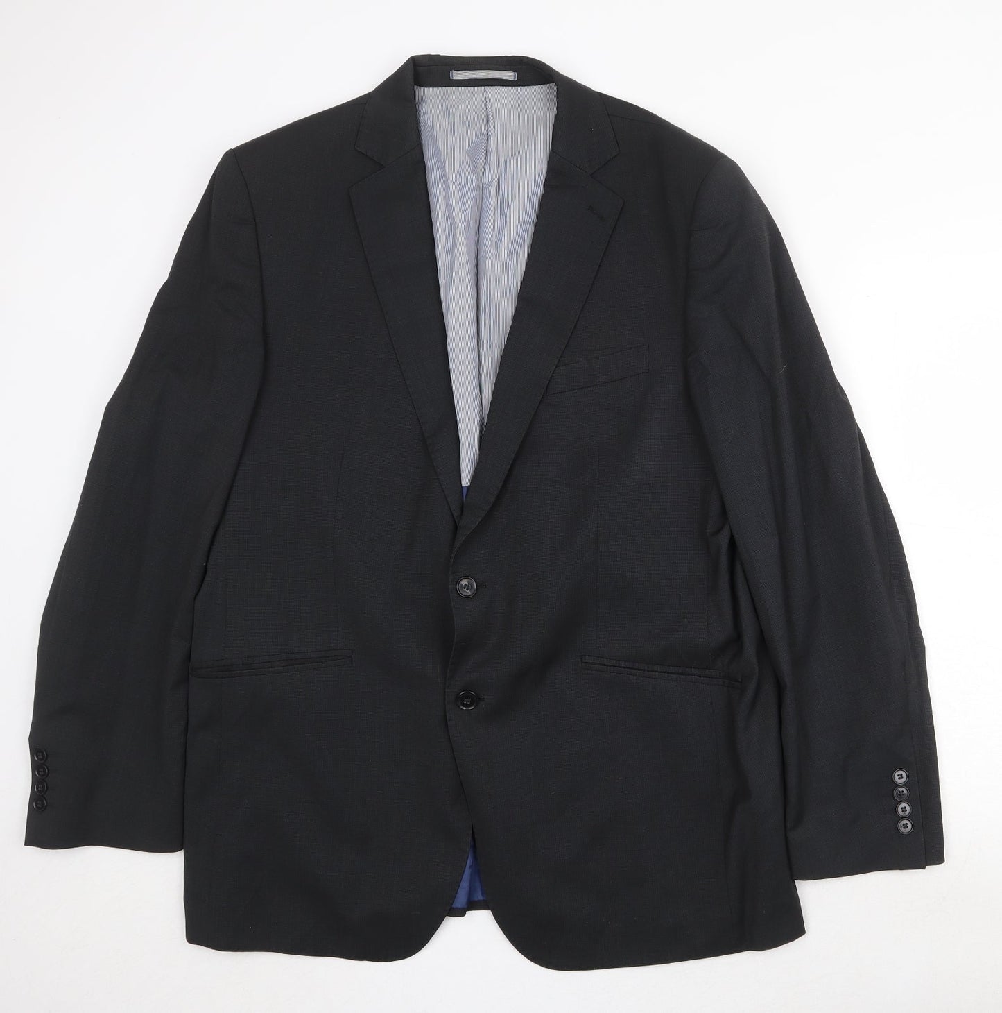 Marks and Spencer Mens Black Wool Jacket Suit Jacket Size 44 Regular