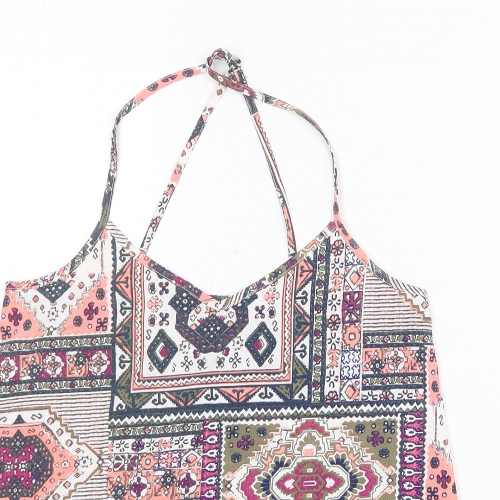 Hollister Womens Multicoloured Geometric Polyester Camisole Tank Size XS V-Neck