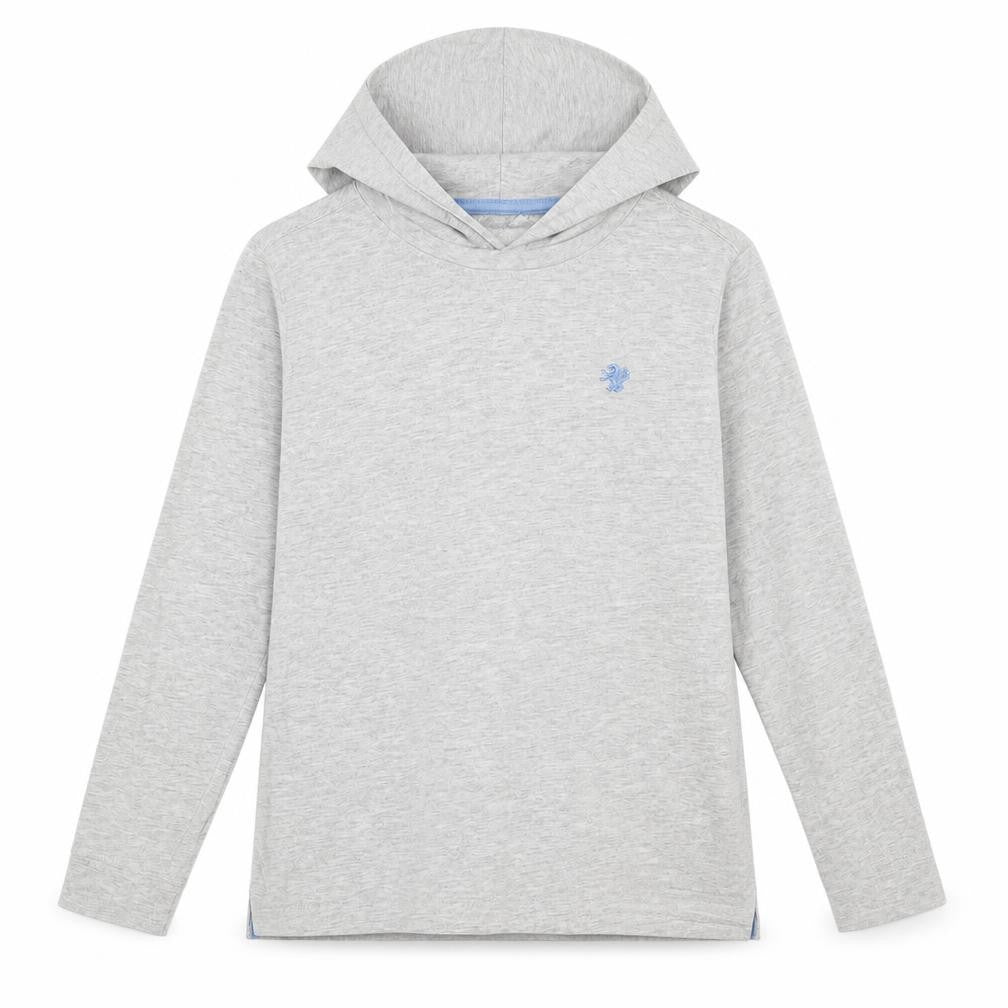 NEXT Boys Grey Cotton Pullover Hoodie Size 7 Years Pullover - Elbow Patches