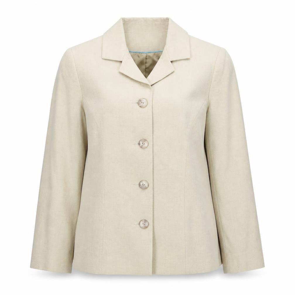BHS Womens Beige Jacket Size 8 Buckle