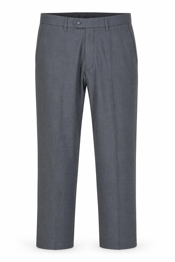 TL Mens Grey Polyester Dress Pants Trousers Size 32 in Regular Zip