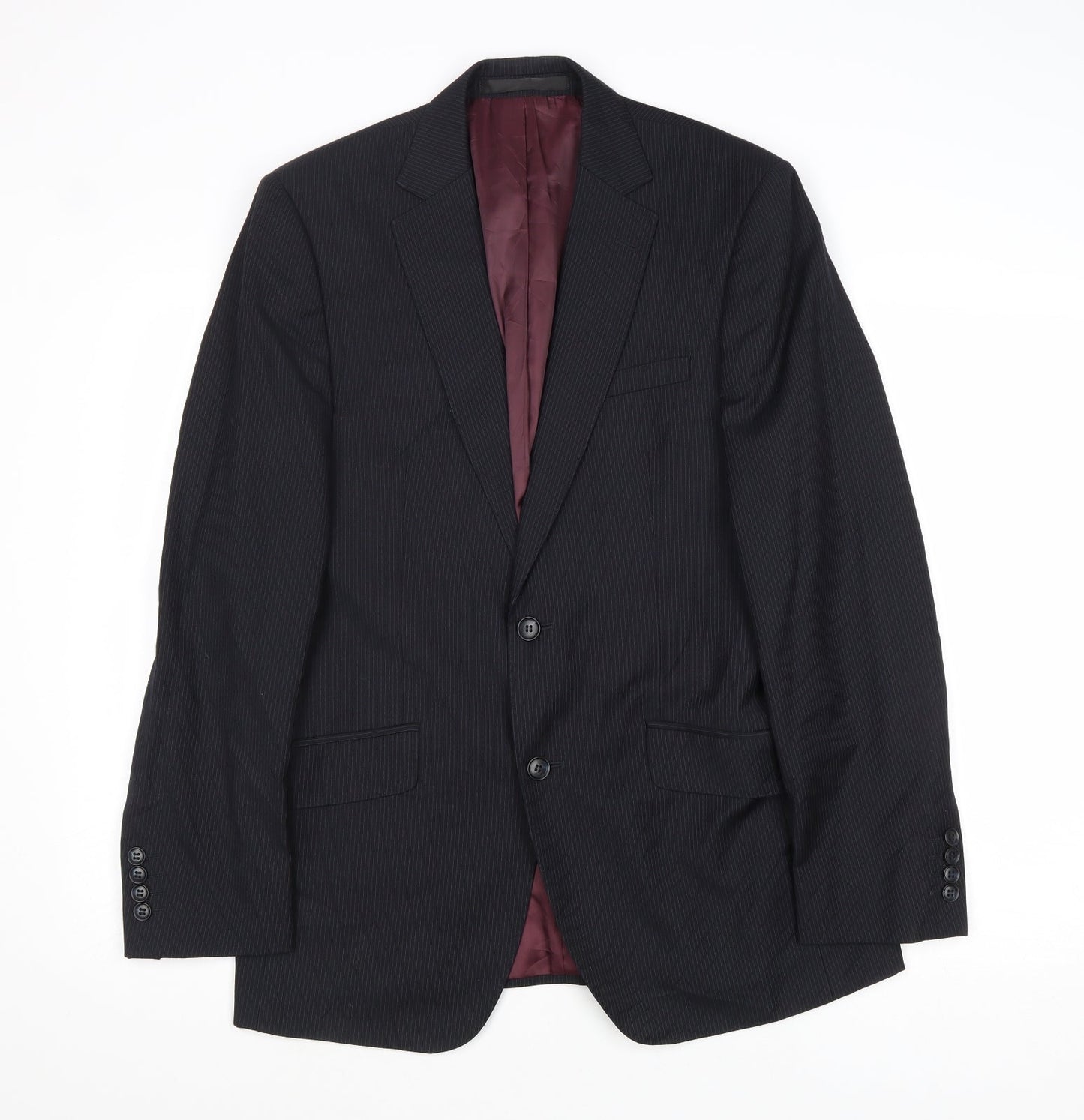 Marks and Spencer Mens Black Wool Jacket Suit Jacket Size 38 Regular