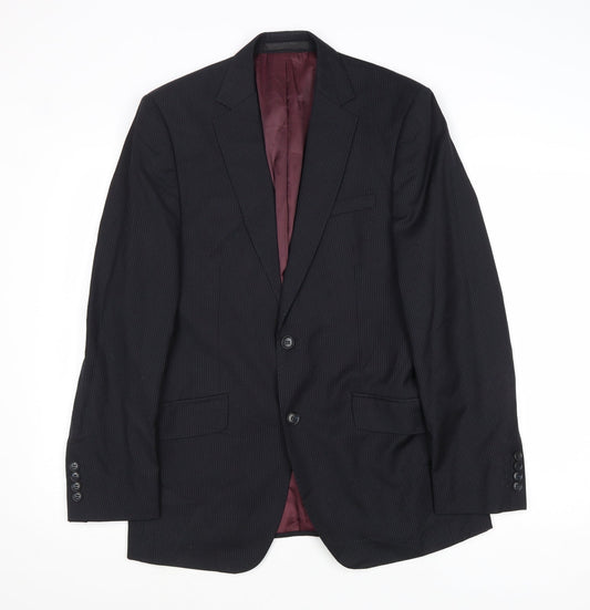 Marks and Spencer Mens Black Wool Jacket Suit Jacket Size 38 Regular