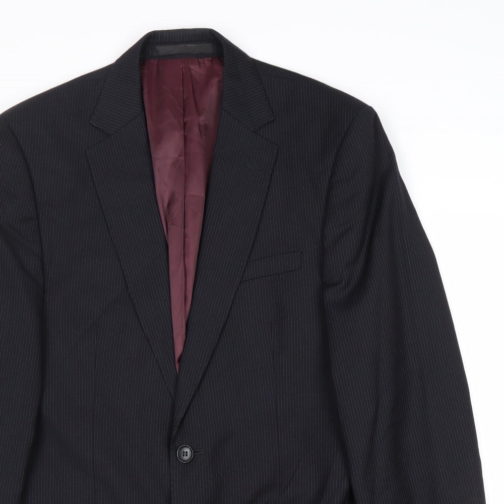 Marks and Spencer Mens Black Wool Jacket Suit Jacket Size 38 Regular