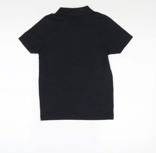 Umbro Boys Black Cotton Pullover Polo Size 9 Years Collared Button