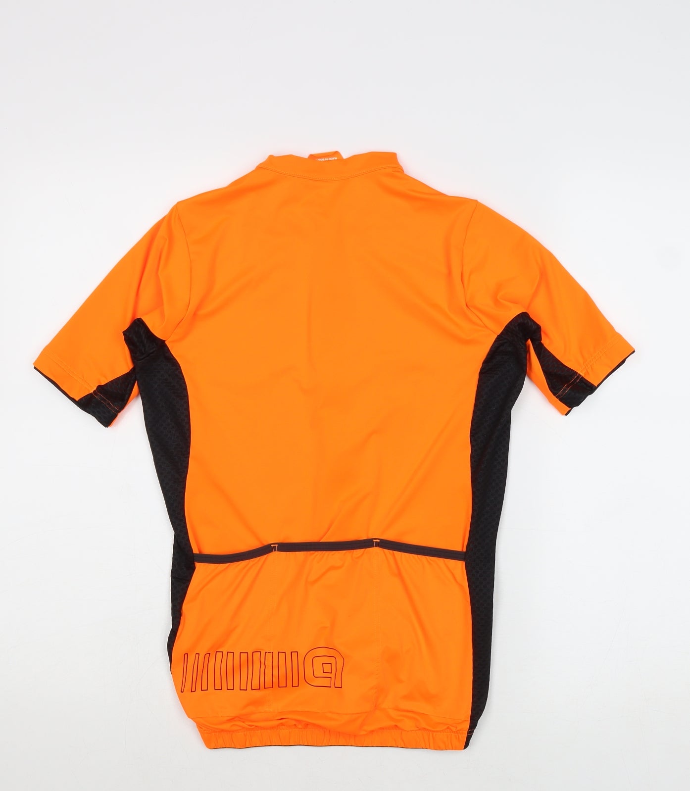 ALE Womens Orange Polyester Jersey T-Shirt Size S Mock Neck Snap