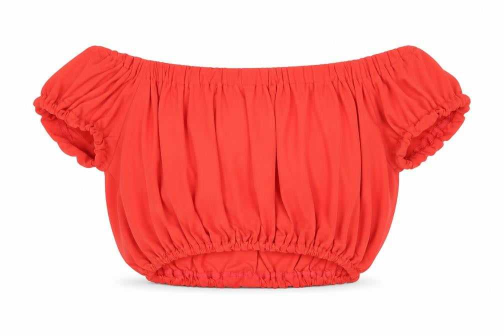 Love Womens Red Polyester Basic Tank Size XS Off the Shoulder