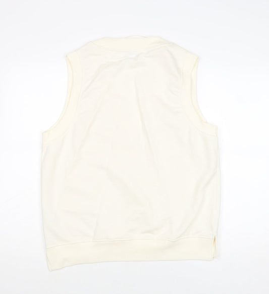 Pull&Bear Womens Ivory Cotton Pullover Sweatshirt Size M Pullover