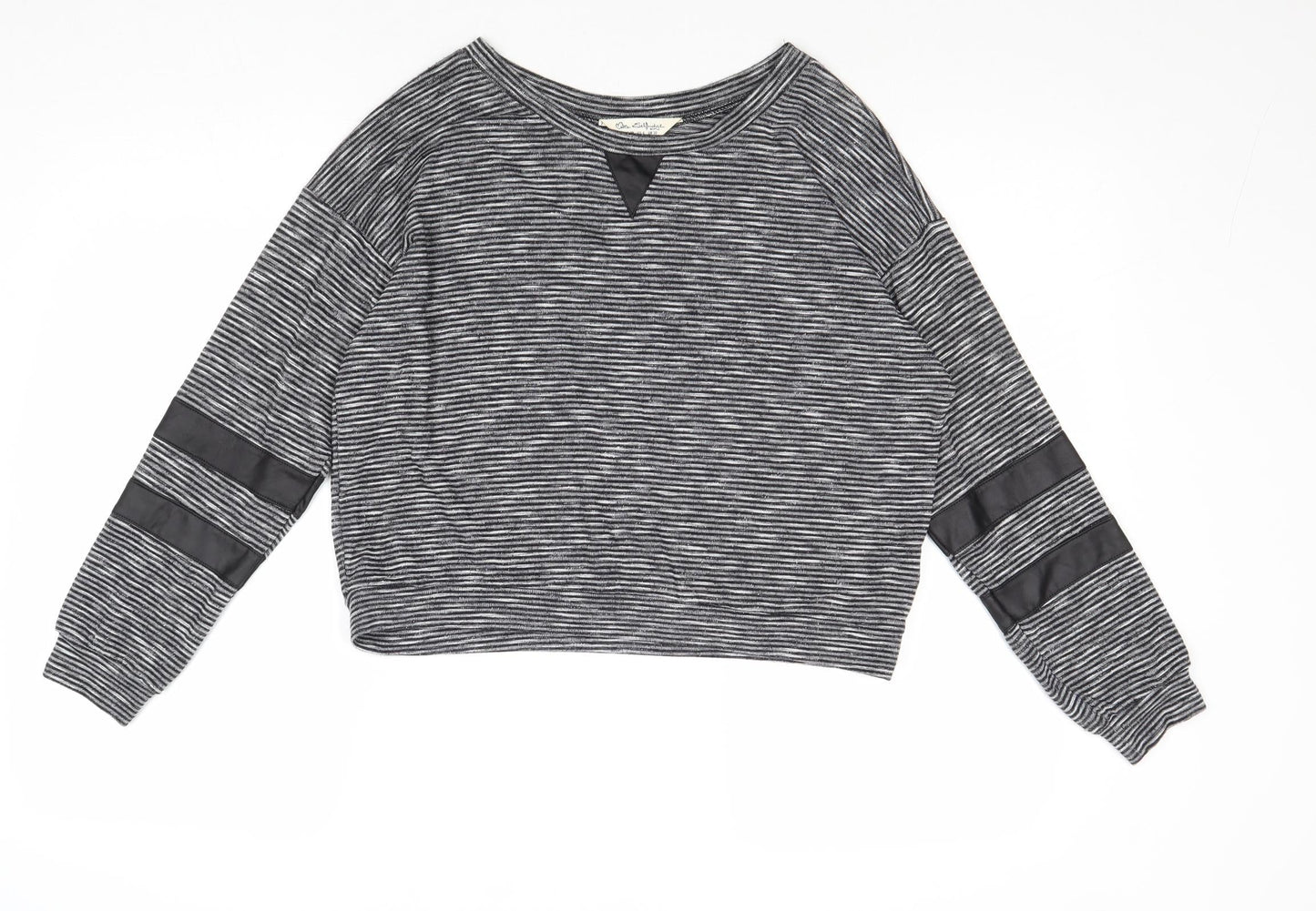 Miss Selfridge Womens Grey Round Neck Polyester Pullover Jumper Size 10