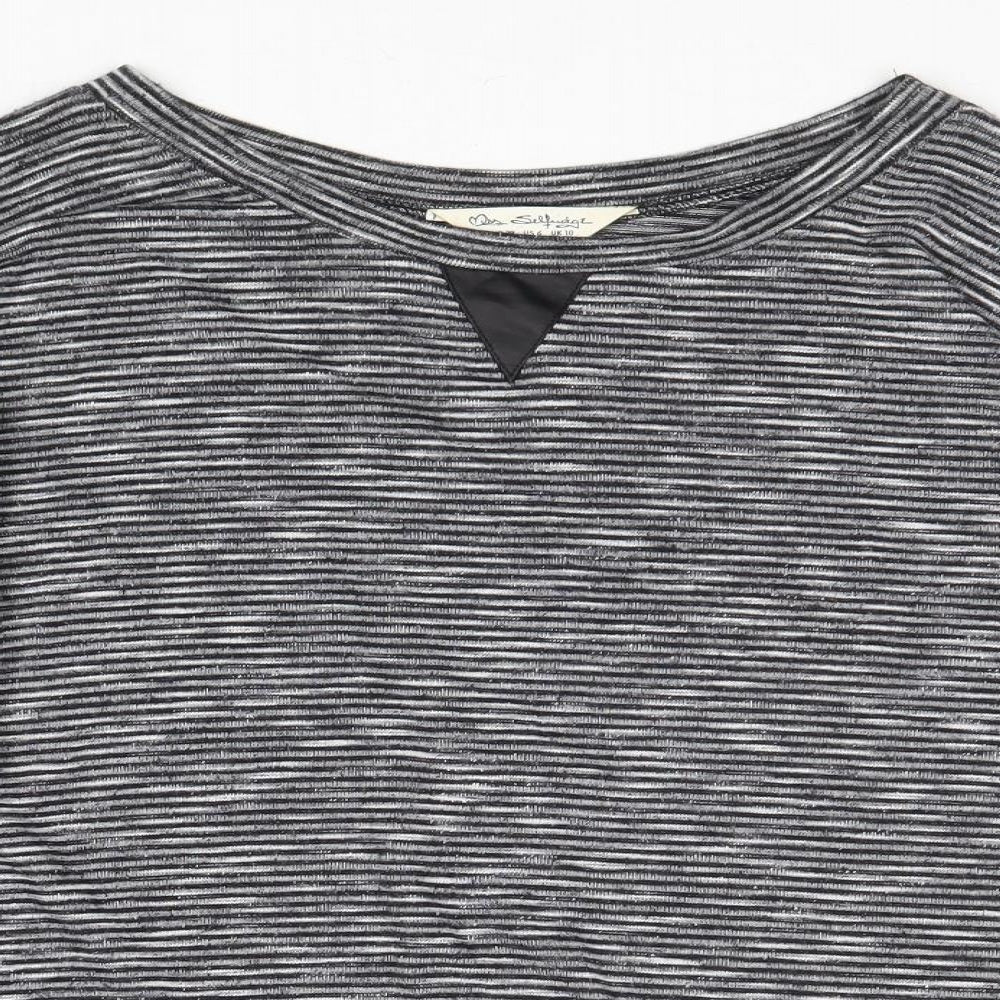 Miss Selfridge Womens Grey Round Neck Polyester Pullover Jumper Size 10