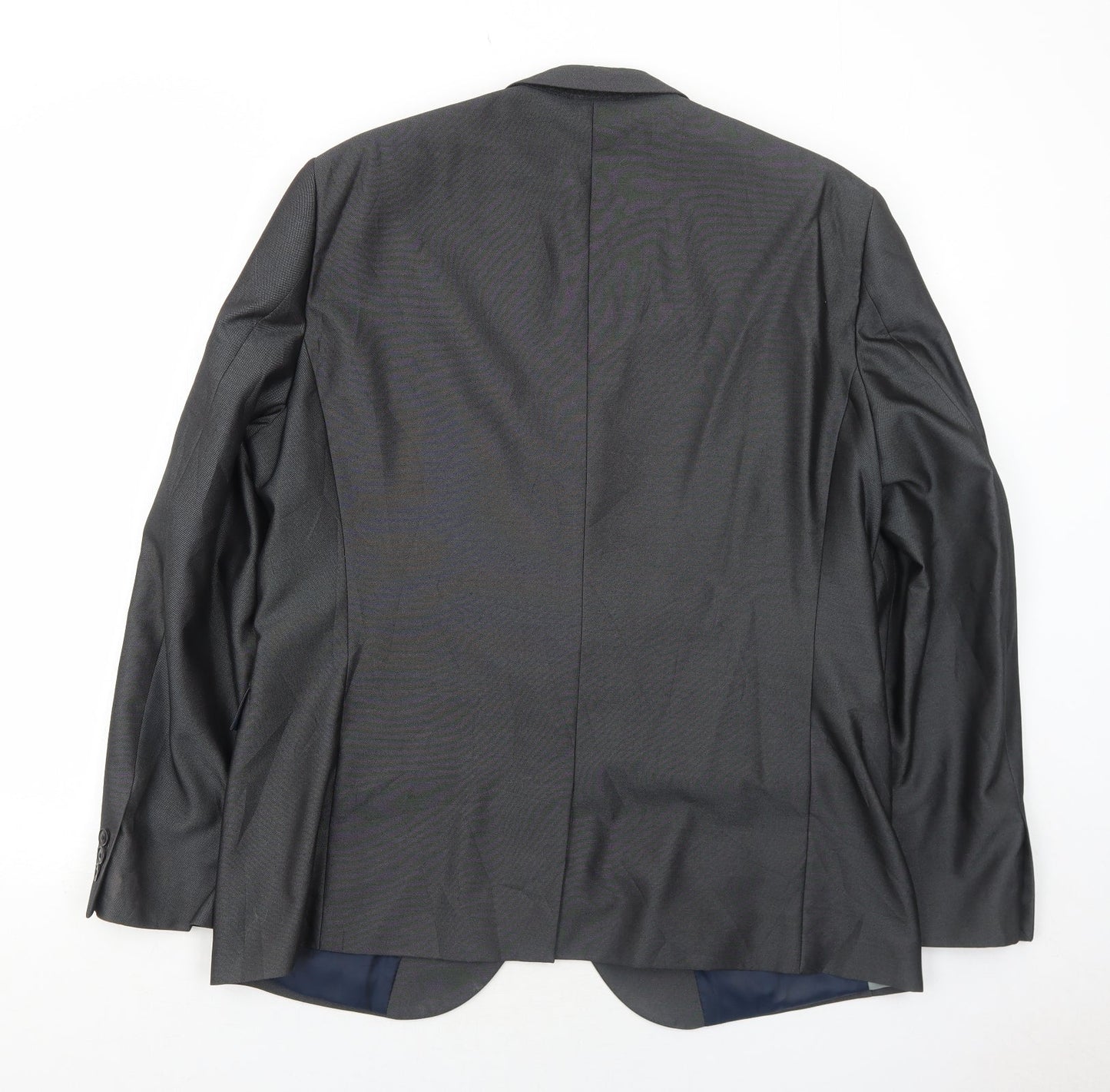 NEXT Mens Grey Polyester Jacket Suit Jacket Size 46 Regular